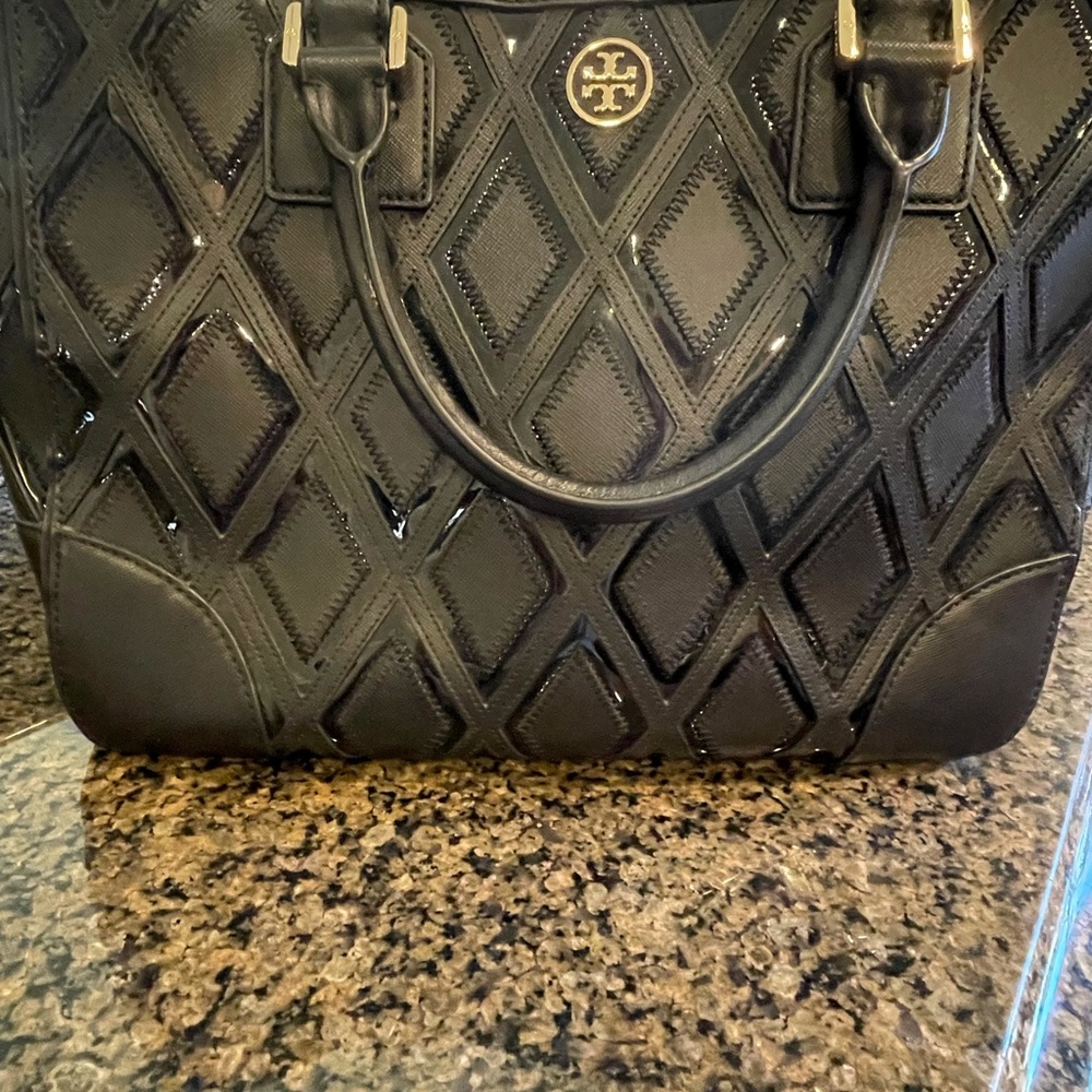 Tory Burch Black Quilted tote